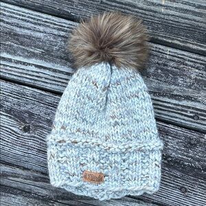 LITTLE BIRDIE design studio Cozy Knit Pom-Pom Beanie hat hand made